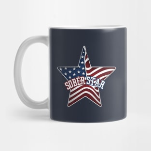 American Flag Sober Star Mug